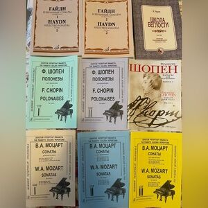 Classical Piano Sheet Music Bundle — Chopin & Mozart Covers Russian